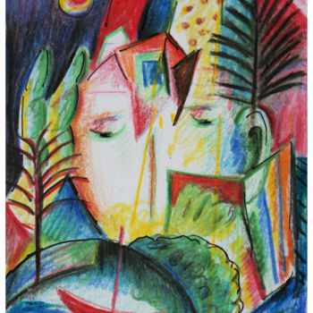 Peinture intitulée "Rêveur" par Jean Mirre, Œuvre d'art originale, Autre