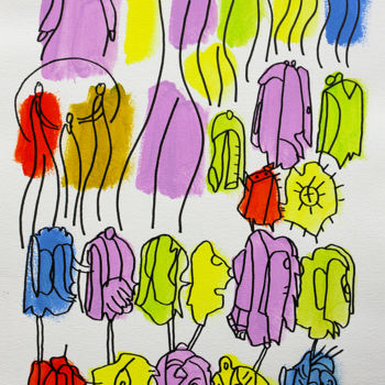 "Les fringues" başlıklı Tablo Jean Mirre tarafından, Orijinal sanat, Akrilik