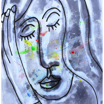 ""Madame rêve" Bashu…" başlıklı Tablo Jean Mirre tarafından, Orijinal sanat, Mürekkep