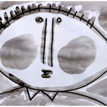 Desenho intitulada "GULLIBLE  ( Crédule)" por Jean Mirre, Obras de arte originais, Tinta