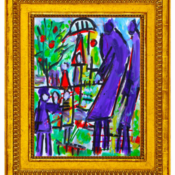 Painting titled "FAMILLE" by Jean Mirre, Original Artwork