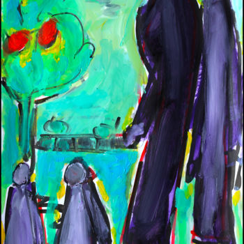 Peinture intitulée "LES GLACES à L'EAU" par Jean Mirre, Œuvre d'art originale, Huile
