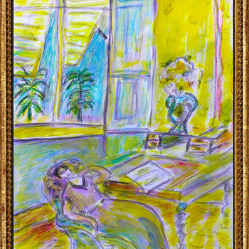 绘画 标题为“La chambre jaune (d…” 由Jean Mirre, 原创艺术品, 墨