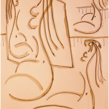 Pintura titulada "MIROIR" por Jean Mirre, Obra de arte original, Tinta