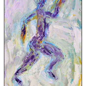 Картина под названием "SPORT ; COUREUR" - Jean Mirre, Подлинное произведение искусства, Масло