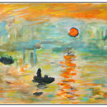 Painting titled "MONET: IMPRESSION S…" by Jean Mirre, Original Artwork, Oil