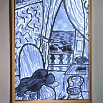Peinture intitulée "Matisse gris" par Jean Mirre, Œuvre d'art originale, Encre