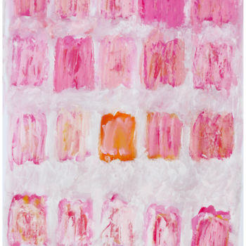 Peinture intitulée "VARIATIONS ROSE/BLA…" par Jean Mirre, Œuvre d'art originale, Huile