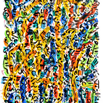 Картина под названием "PRIME" - Jean Mirre, Подлинное произведение искусства, Масло