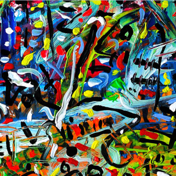 Pintura titulada "WONDERLAND (détails)" por Jean Mirre, Obra de arte original, Acrílico