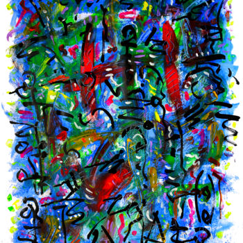 Malerei mit dem Titel "UNKNOWN" von Jean Mirre, Original-Kunstwerk, Acryl