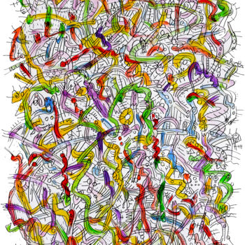 Malerei mit dem Titel "NUCLEUS" von Jean Mirre, Original-Kunstwerk, Acryl