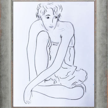 Картина под названием "Danseuse au repos" - Jean Mirre, Подлинное произведение искусства