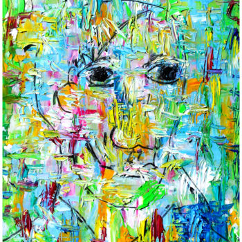Картина под названием "PABLO" - Jean Mirre, Подлинное произведение искусства, Масло