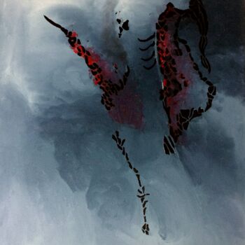 Malerei mit dem Titel "Blue Jay" von Jeanne Champion, Original-Kunstwerk, Acryl