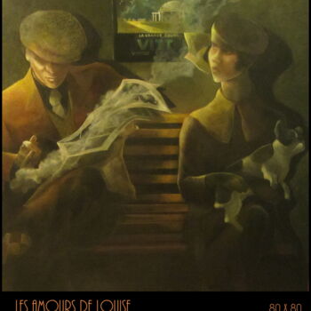 Pintura titulada "Les amours de Louise" por Jeanne Dequesne (TONY GRAM), Obra de arte original