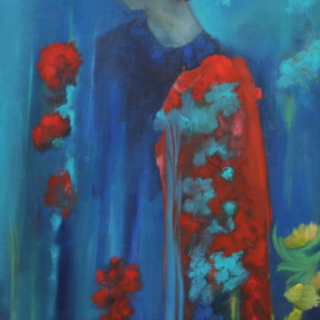 Painting titled "GEISHA" by Jeanne-Marie Robic, Original Artwork, Oil