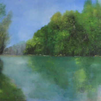 Peinture intitulée "LOIRE 3" par Jeanne-Marie Robic, Œuvre d'art originale, Huile Monté sur Châssis en bois