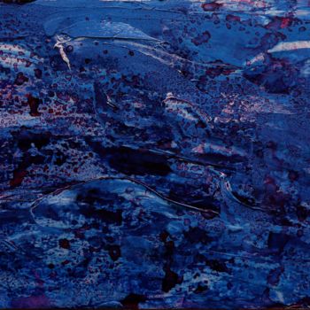 Ζωγραφική με τίτλο "L'OCEAN PLEURE" από Jeannette Allary, Αυθεντικά έργα τέχνης, Λάδι