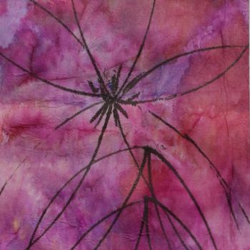 Painting titled "JEUX D'ENCRE" by Jeannette Allary, Original Artwork, Ink