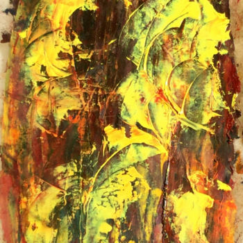 Malerei mit dem Titel "PLANETE FOOT" von Jeannette Allary, Original-Kunstwerk, Öl