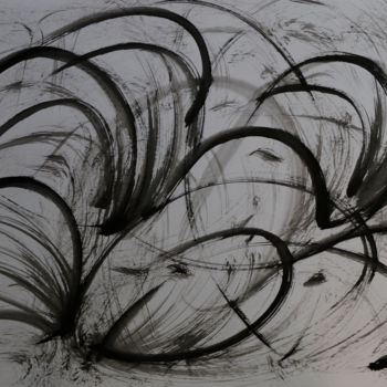Картина под названием "LIBRE EXPRESSION" - Jeannette Allary, Подлинное произведение искусства, Чернила