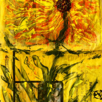 Dessin intitulée "PLEIN SOLEIL" par Jeannette Allary, Œuvre d'art originale, Huile