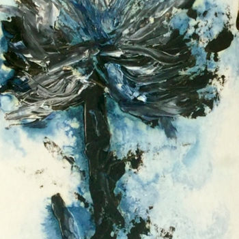 Malerei mit dem Titel "LE PHENIX" von Jeannette Allary, Original-Kunstwerk, Öl