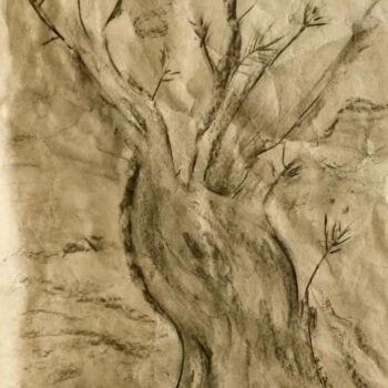 Drawing titled "DENUDÉ" by Jeannette Allary, Original Artwork, Charcoal