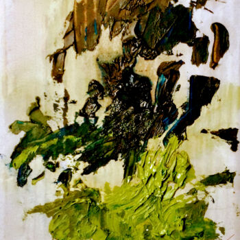Malerei mit dem Titel "LE SPHINX" von Jeannette Allary, Original-Kunstwerk, Öl