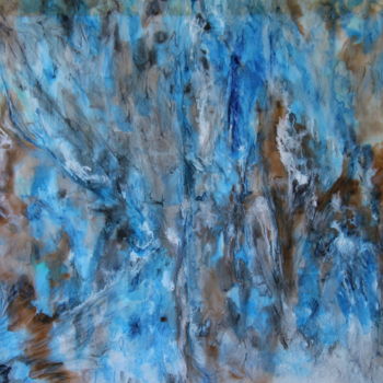 Pintura titulada "AGUA AZUL" por Jeannette Allary, Obra de arte original, Acuarela