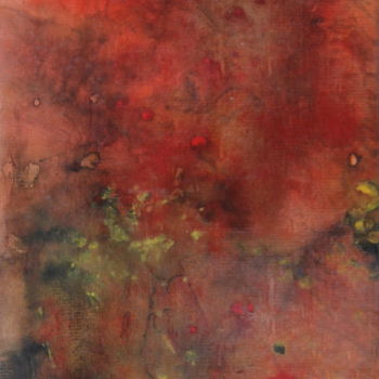 Pittura intitolato "CAMAIEU ROUGE" da Jeannette Allary, Opera d'arte originale, Acquarello
