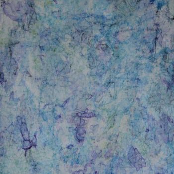 Painting titled "SYMPHONIE en BLEU N…" by Jeannette Allary, Original Artwork, Watercolor