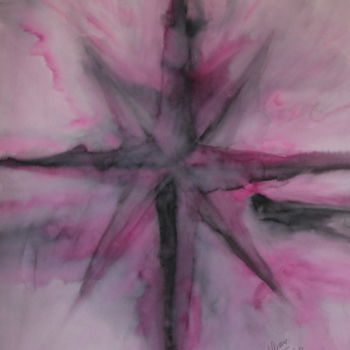 Painting titled "ROSE des VENTS" by Jeannette Allary, Original Artwork, Watercolor