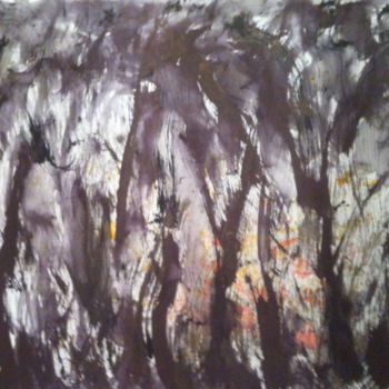 Painting titled "TEMPETE" by Jeannette Allary, Original Artwork, Ink
