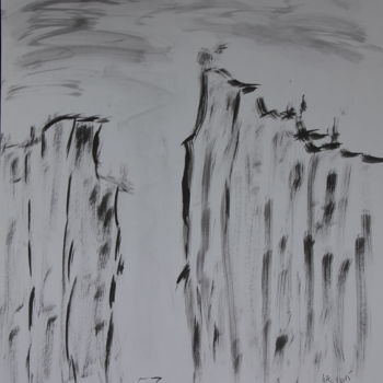 Painting titled "REALISER L'IMMENSITE" by Jeannette Allary, Original Artwork, Ink