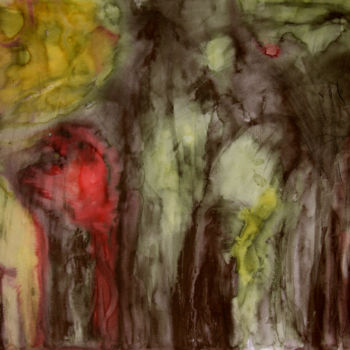 Pittura intitolato "QUAND le PINCEAU se…" da Jeannette Allary, Opera d'arte originale, Acquarello
