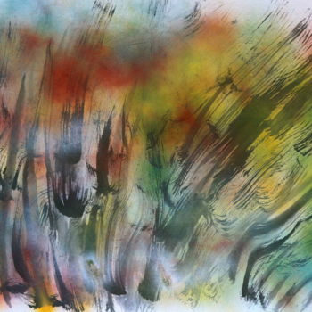 Painting titled "LE VENT SE LEVE …..." by Jeannette Allary, Original Artwork, Ink