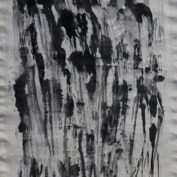 Peinture intitulée "AMERTUME ( En versi…" par Jeannette Allary, Œuvre d'art originale, Encre Monté sur Autre panneau rigide