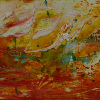 Painting titled "ABSTRAIT N° 10" by Jeannette Allary, Original Artwork, Oil