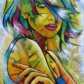 Peinture intitulée "chemins de traverse" par Jeannette Guichard-Bunel, Œuvre d'art originale, Huile
