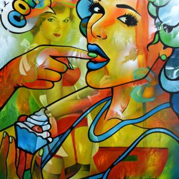 Painting titled "juste à point..." by Jeannette Guichard-Bunel, Original Artwork, Oil