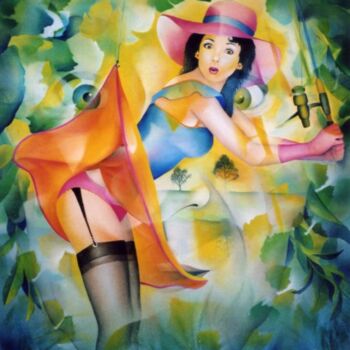 Painting titled "tel est pris qui cr…" by Jeannette Guichard-Bunel, Original Artwork, Other