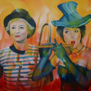 "les âmes soeurs" başlıklı Tablo Jeannette Guichard-Bunel tarafından, Orijinal sanat, Petrol