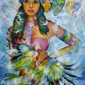 제목이 "samba"인 미술작품 Jeannette Guichard-Bunel로, 원작, 기름