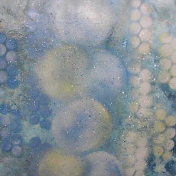 Peinture intitulée "bubbles-blue-2018.j…" par Jeannine Morelle Peintures, Œuvre d'art originale, Acrylique