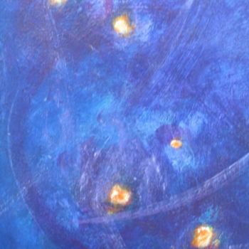 Painting titled "Espace sidéral II" by Jeannine Martin, Original Artwork, Oil