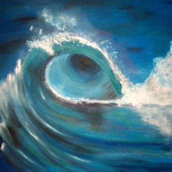Peinture intitulée "La vague" par Jeanpaquet, Œuvre d'art originale