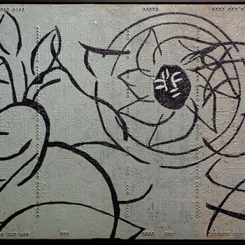 Картина под названием "Celtique 1" - Jeanpaul Zak, Подлинное произведение искусства, Воск Установлен на Деревянная панель