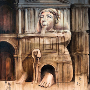 Pintura titulada "LE MUSEE" por Jean-Philippe Vallon, Obra de arte original